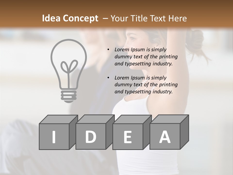 Fit Girls Person PowerPoint Template