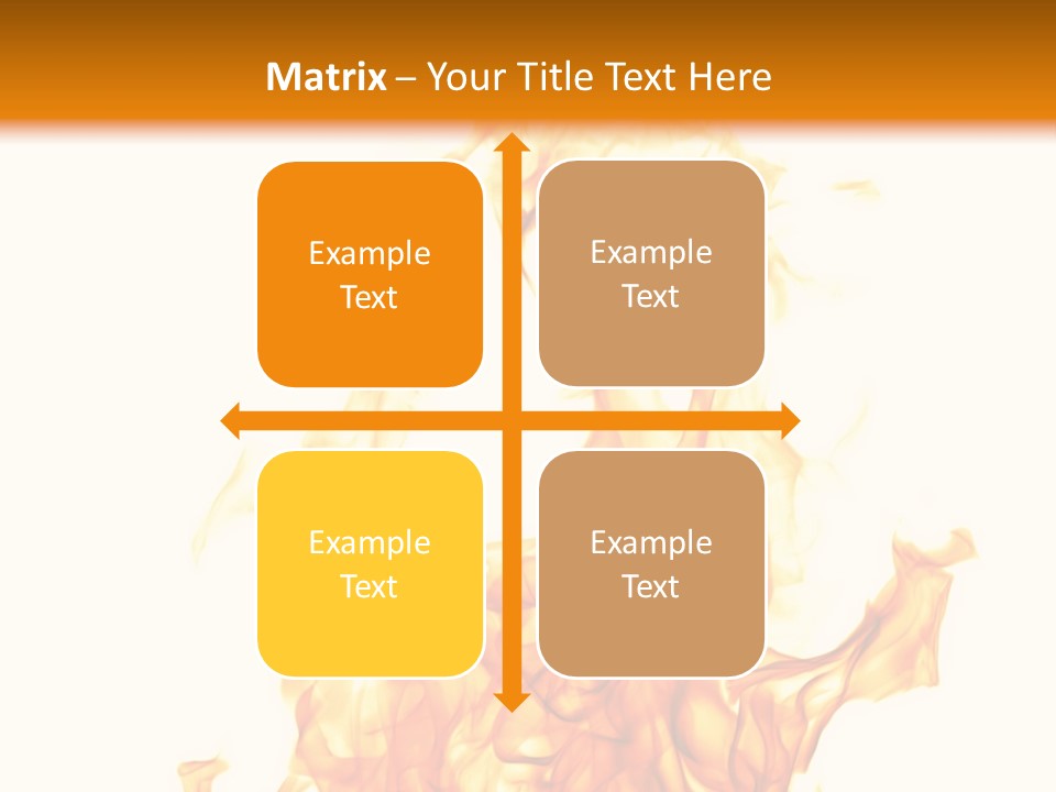 A Fire Is Shown With A White Background PowerPoint Template