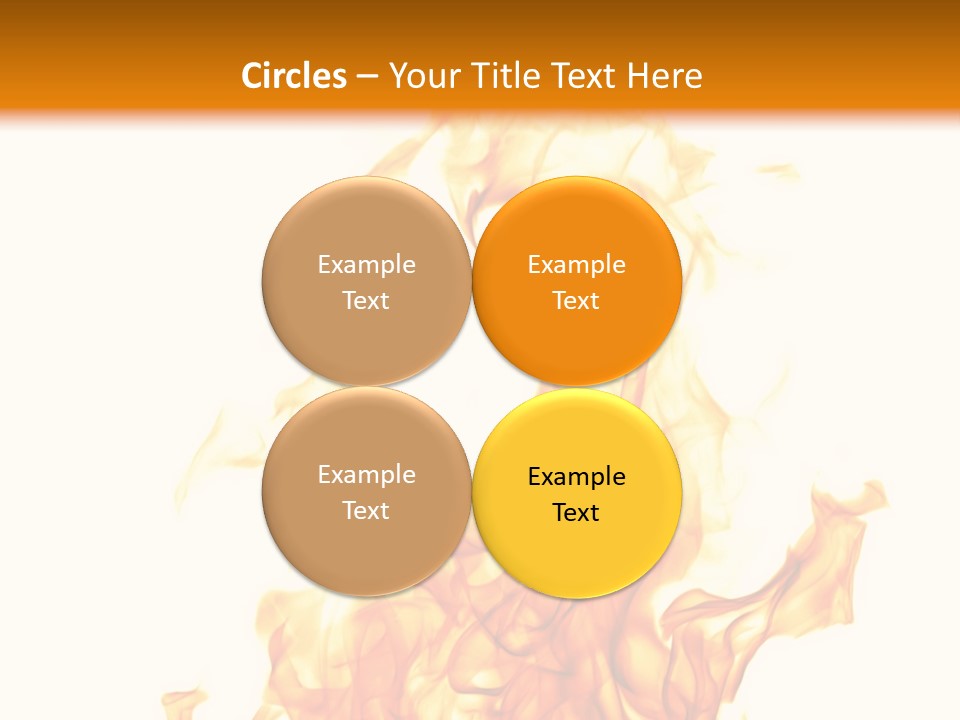 A Fire Is Shown With A White Background PowerPoint Template