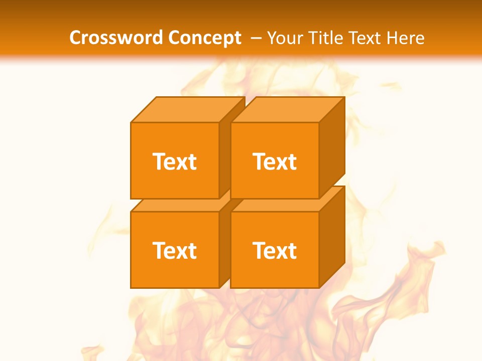 A Fire Is Shown With A White Background PowerPoint Template