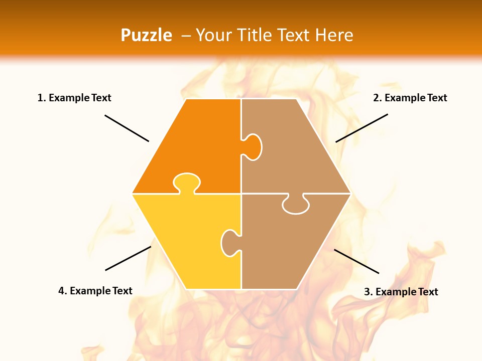 A Fire Is Shown With A White Background PowerPoint Template