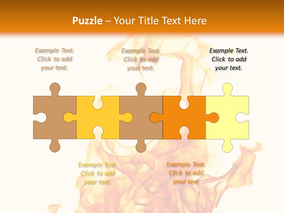 A Fire Is Shown With A White Background PowerPoint Template