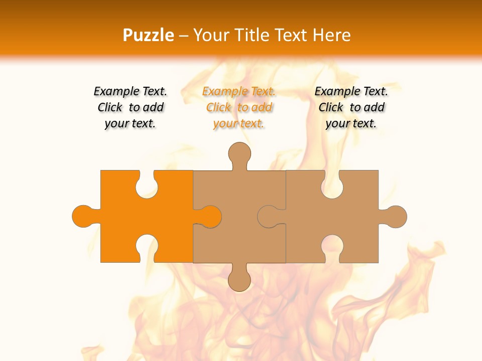 A Fire Is Shown With A White Background PowerPoint Template