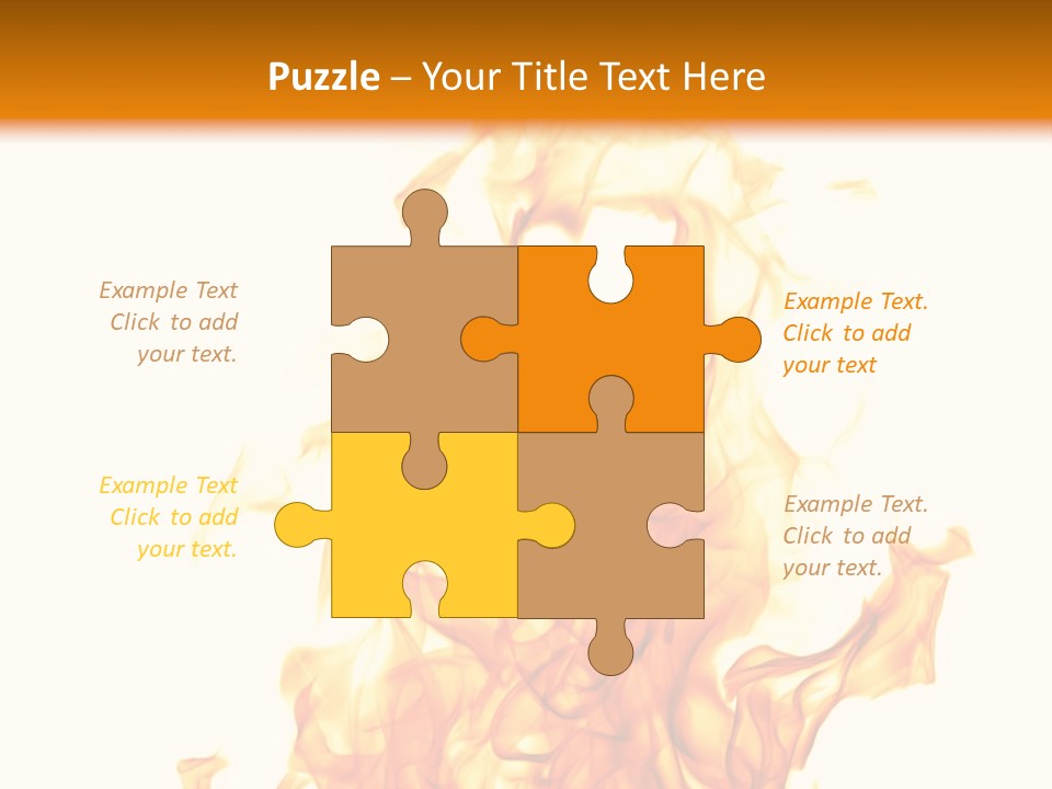 A Fire Is Shown With A White Background PowerPoint Template