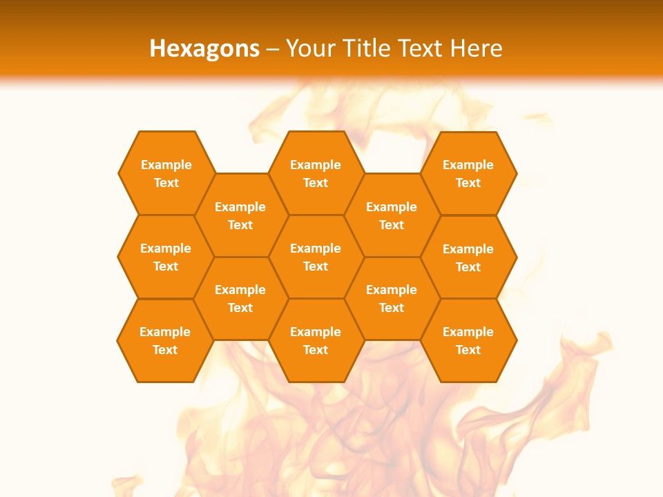 A Fire Is Shown With A White Background PowerPoint Template