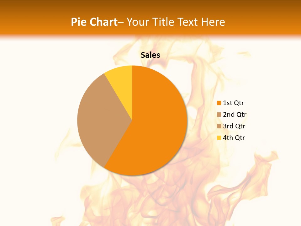 A Fire Is Shown With A White Background PowerPoint Template