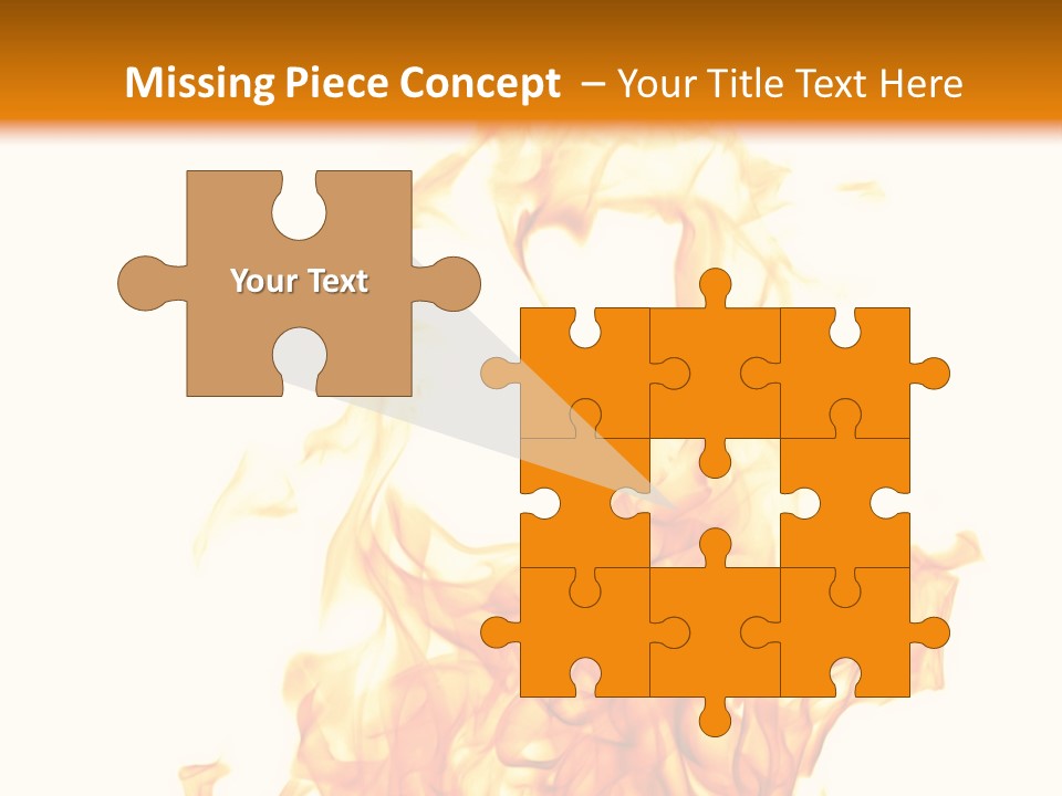 A Fire Is Shown With A White Background PowerPoint Template