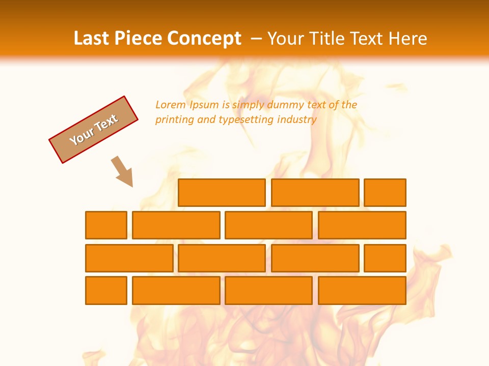 A Fire Is Shown With A White Background PowerPoint Template