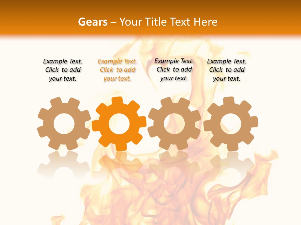 A Fire Is Shown With A White Background PowerPoint Template