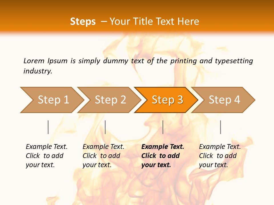 A Fire Is Shown With A White Background PowerPoint Template