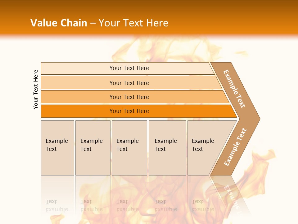 A Fire Is Shown With A White Background PowerPoint Template