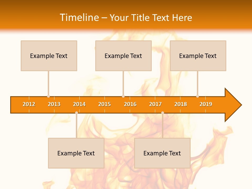 A Fire Is Shown With A White Background PowerPoint Template