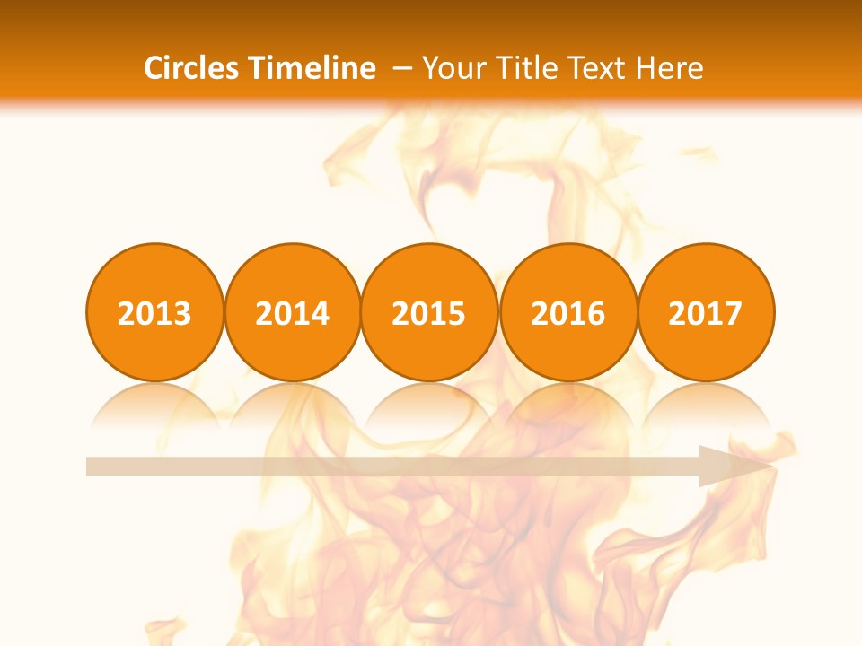 A Fire Is Shown With A White Background PowerPoint Template