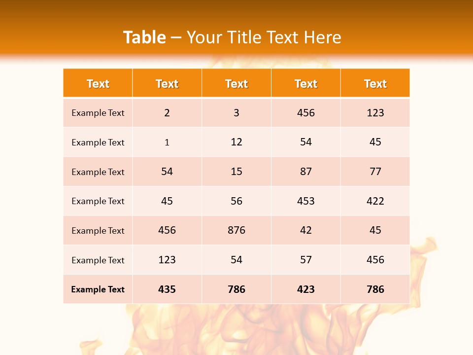 A Fire Is Shown With A White Background PowerPoint Template