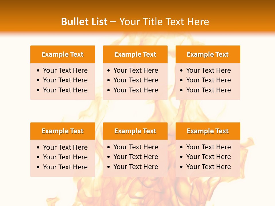 A Fire Is Shown With A White Background PowerPoint Template