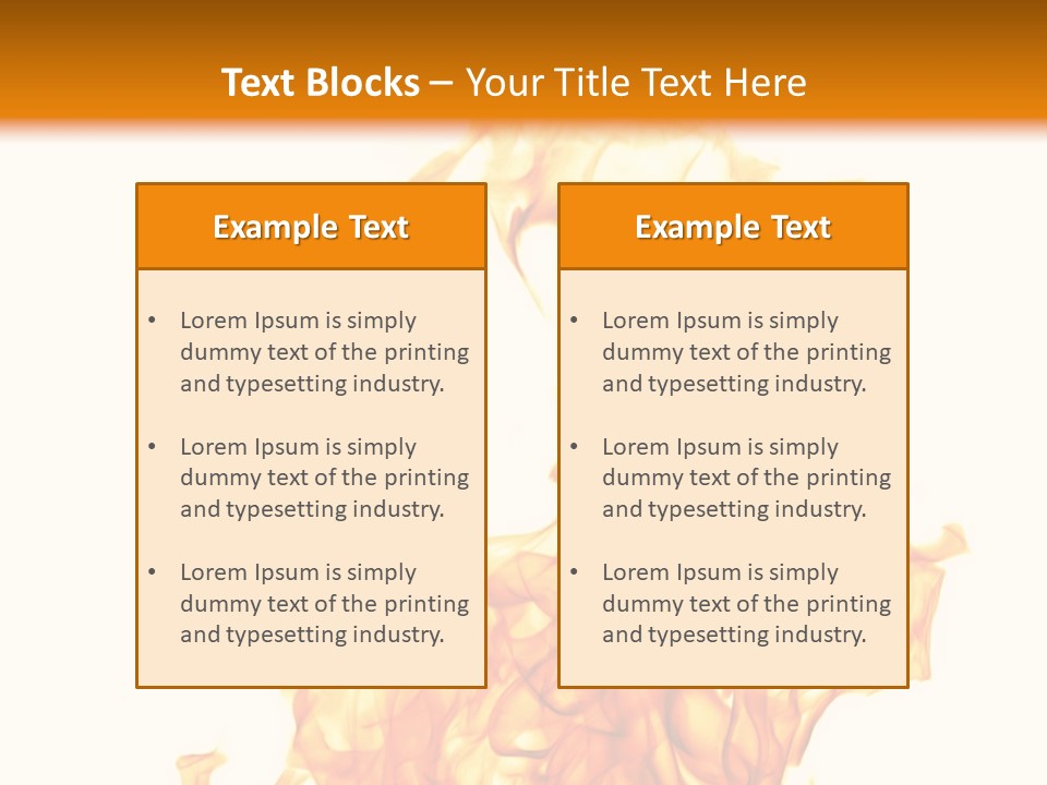 A Fire Is Shown With A White Background PowerPoint Template