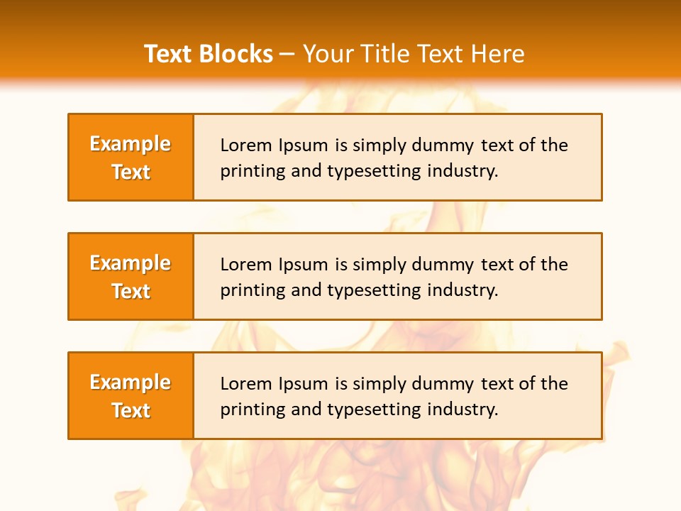 A Fire Is Shown With A White Background PowerPoint Template