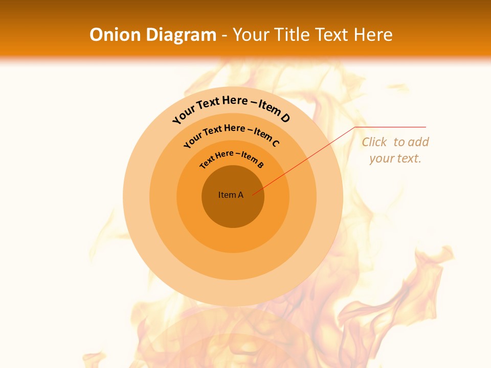 A Fire Is Shown With A White Background PowerPoint Template