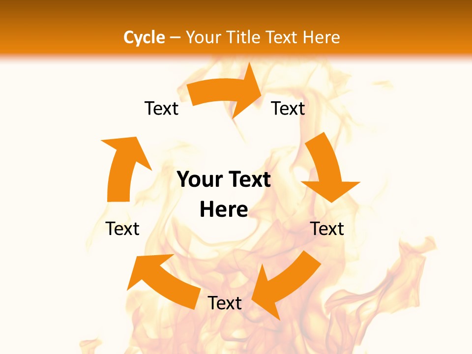 A Fire Is Shown With A White Background PowerPoint Template