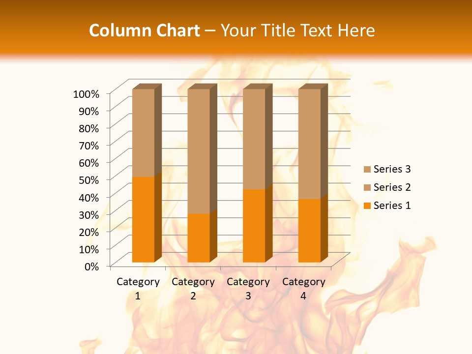A Fire Is Shown With A White Background PowerPoint Template