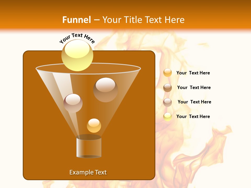 A Fire Is Shown With A White Background PowerPoint Template