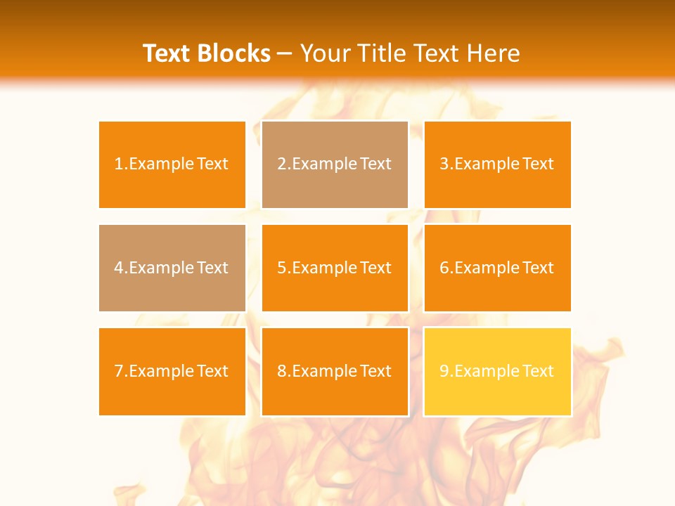 A Fire Is Shown With A White Background PowerPoint Template