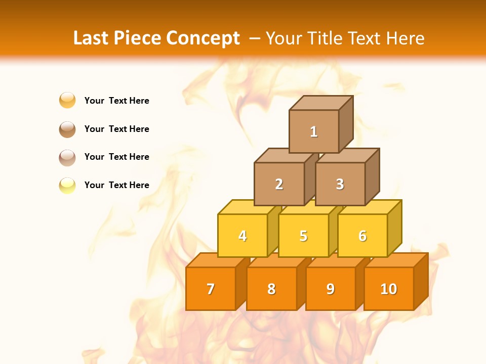 A Fire Is Shown With A White Background PowerPoint Template