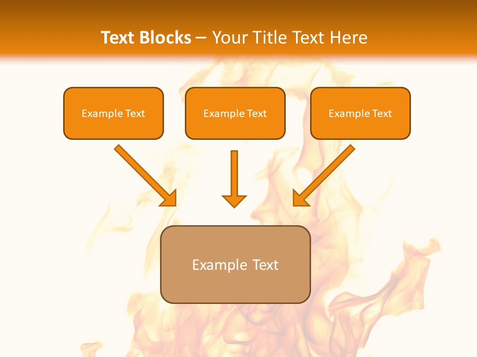 A Fire Is Shown With A White Background PowerPoint Template