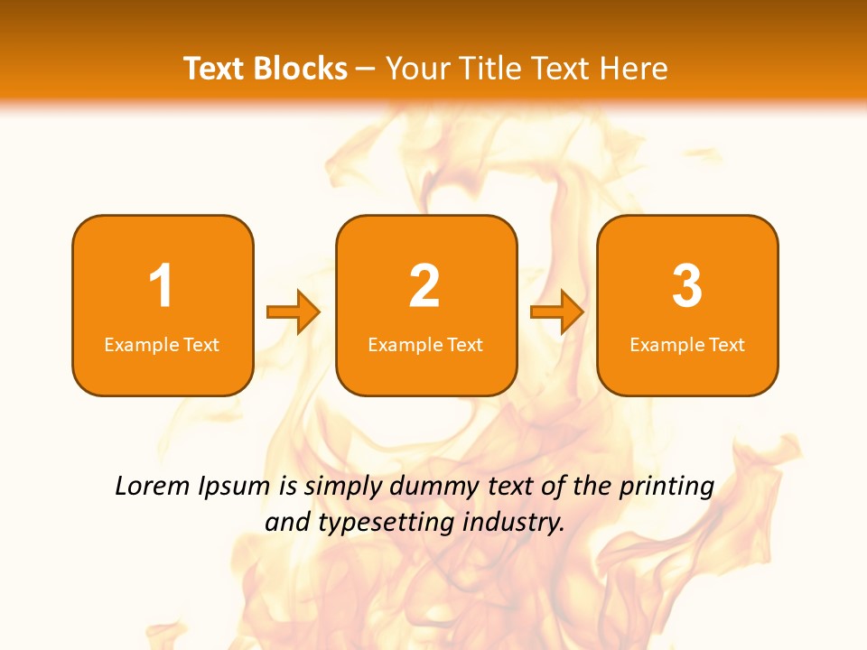 A Fire Is Shown With A White Background PowerPoint Template