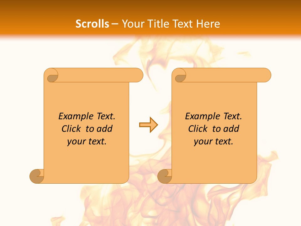 A Fire Is Shown With A White Background PowerPoint Template