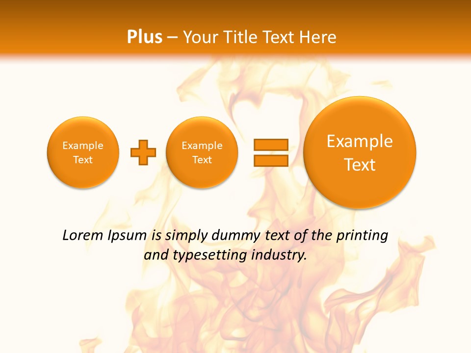 A Fire Is Shown With A White Background PowerPoint Template