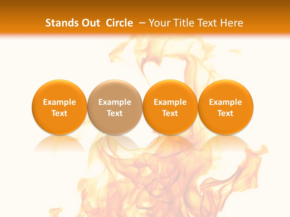 A Fire Is Shown With A White Background PowerPoint Template