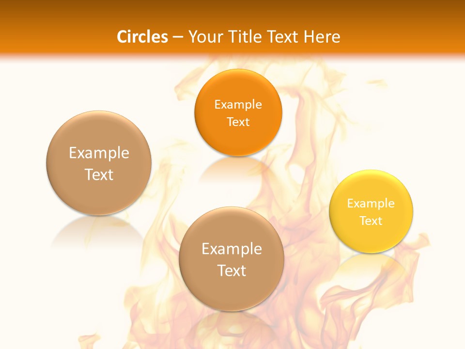 A Fire Is Shown With A White Background PowerPoint Template