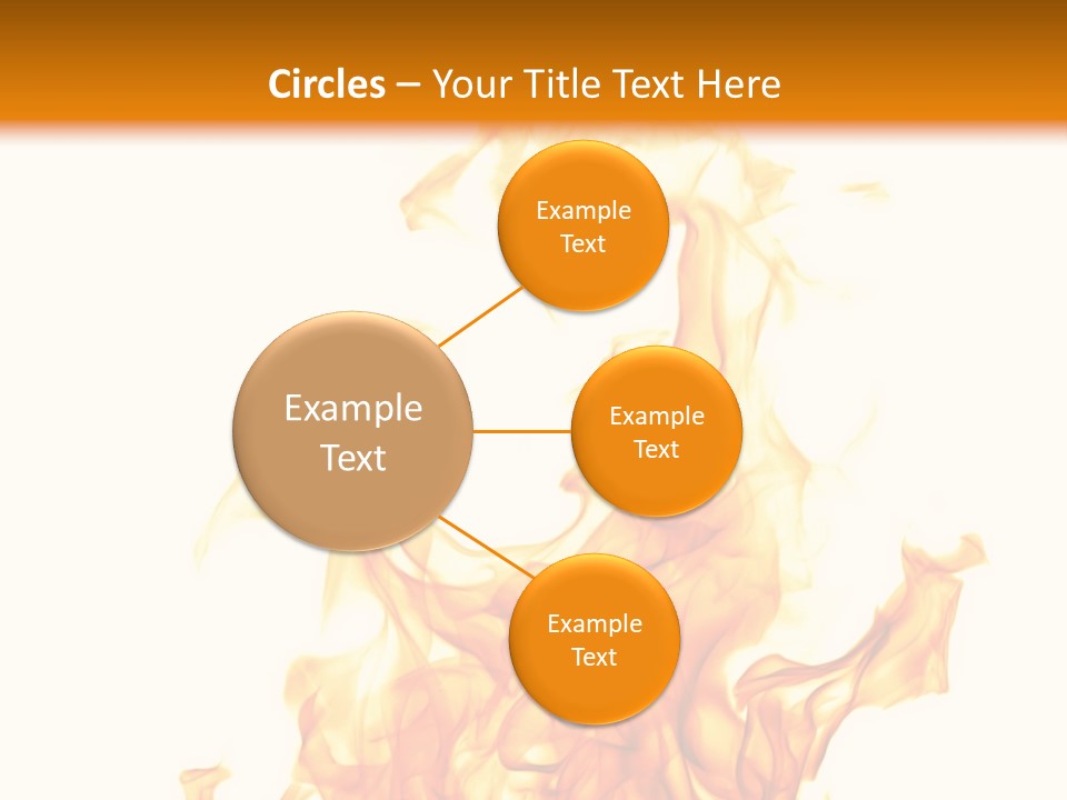 A Fire Is Shown With A White Background PowerPoint Template