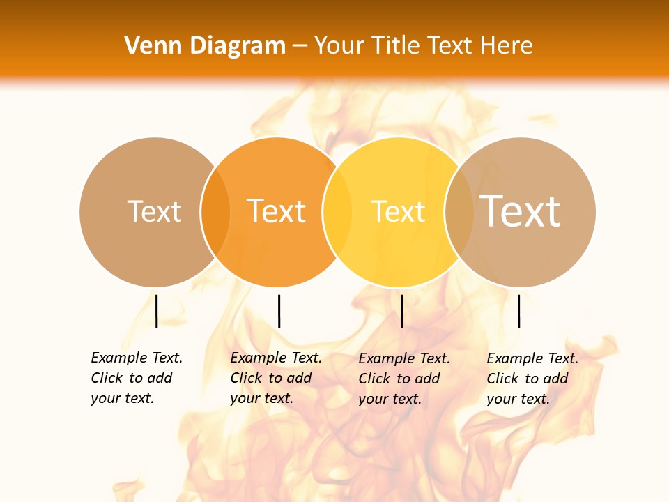 A Fire Is Shown With A White Background PowerPoint Template