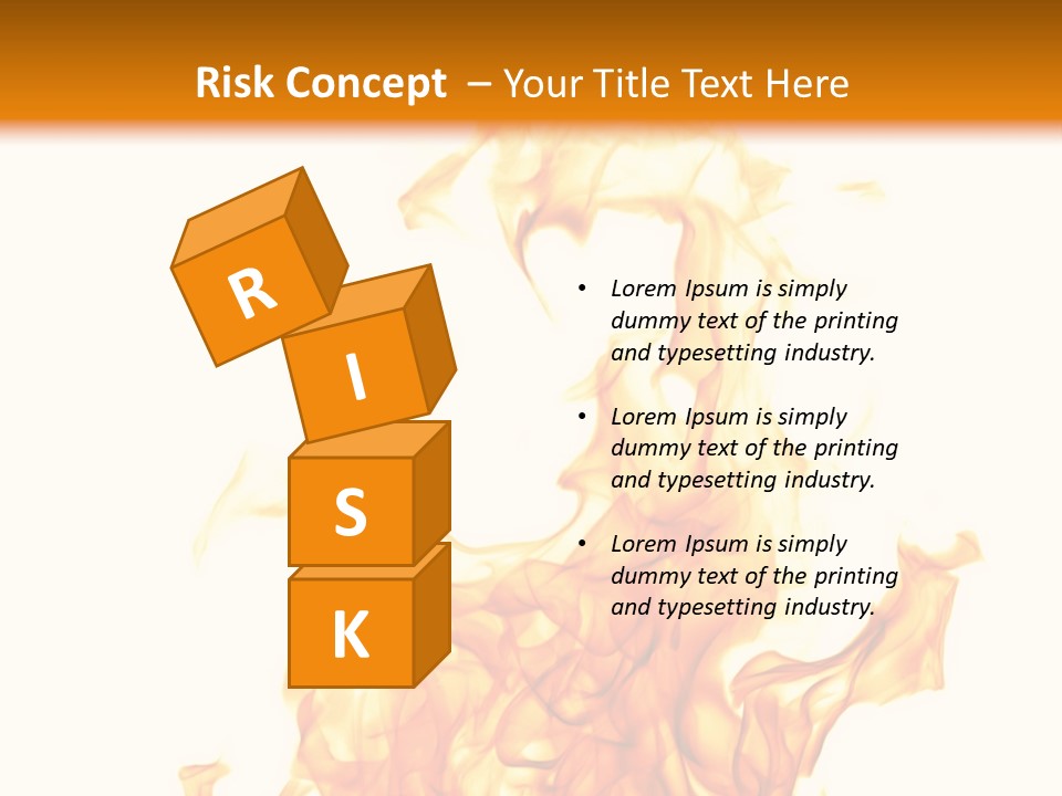 A Fire Is Shown With A White Background PowerPoint Template