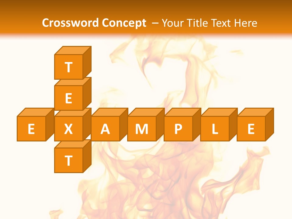 A Fire Is Shown With A White Background PowerPoint Template