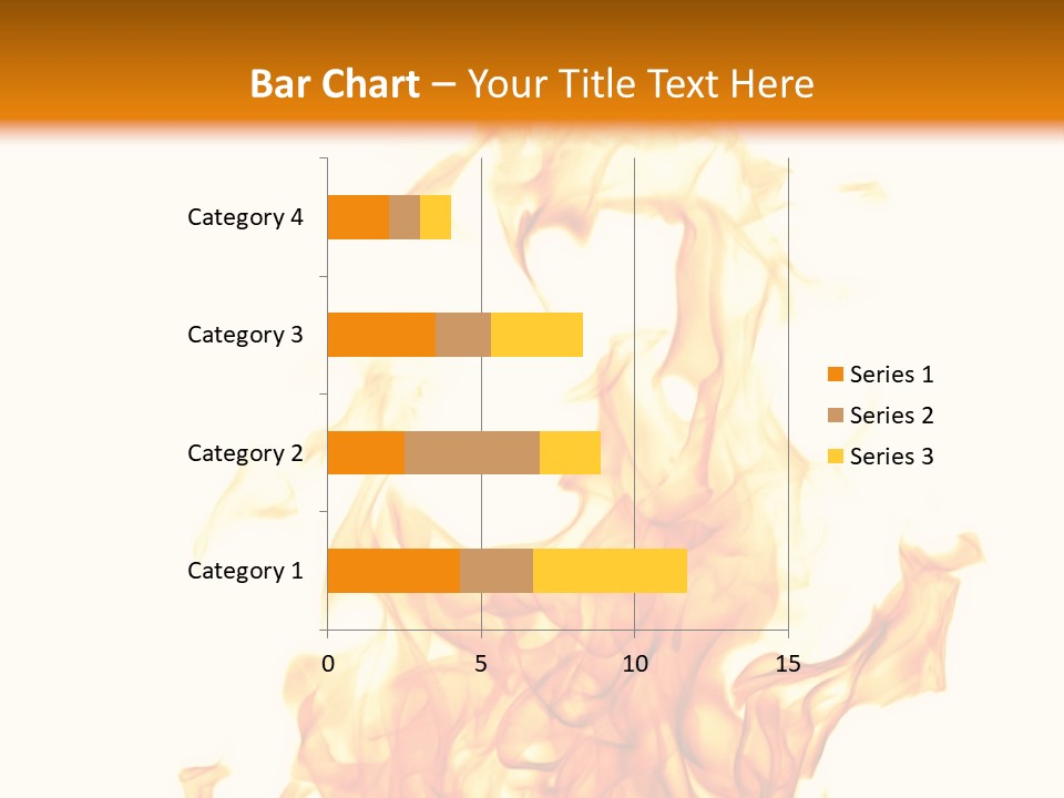 A Fire Is Shown With A White Background PowerPoint Template