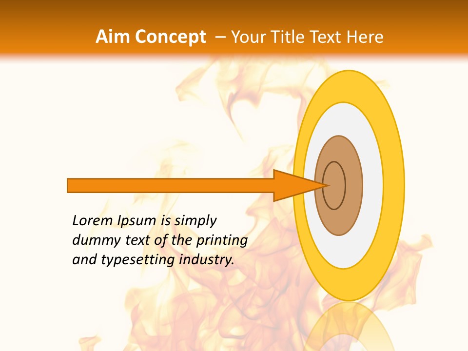 A Fire Is Shown With A White Background PowerPoint Template