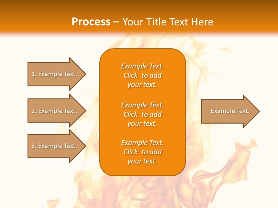 A Fire Is Shown With A White Background PowerPoint Template