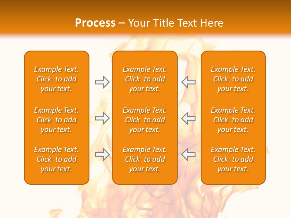 A Fire Is Shown With A White Background PowerPoint Template