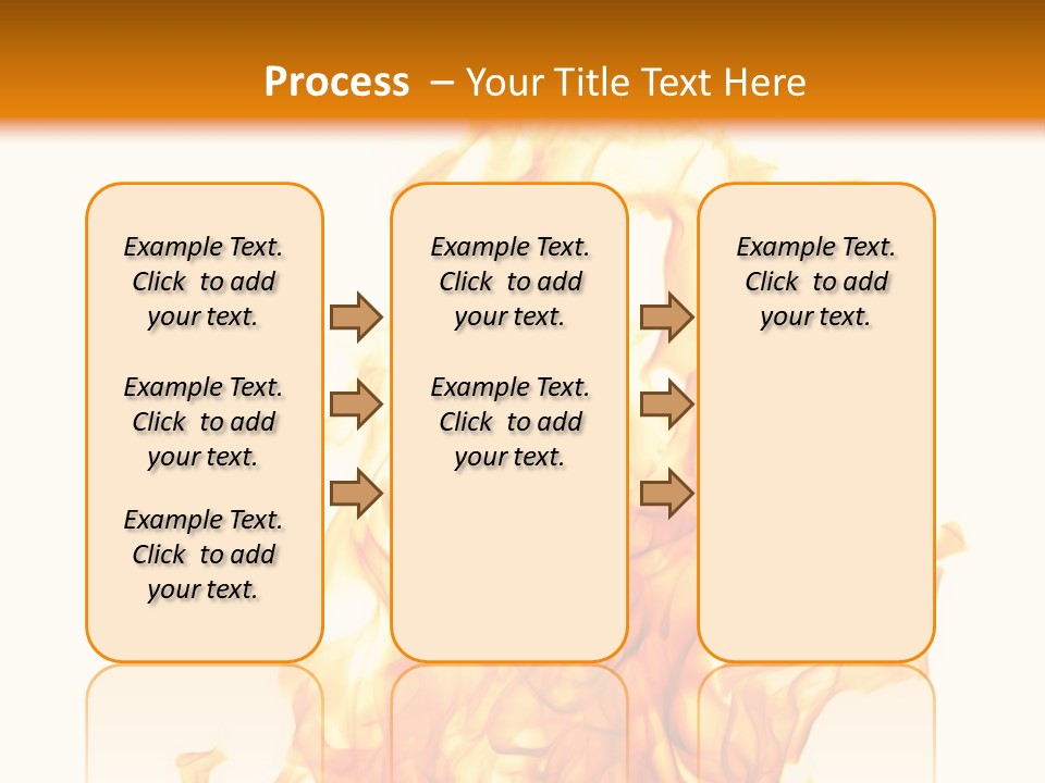 A Fire Is Shown With A White Background PowerPoint Template