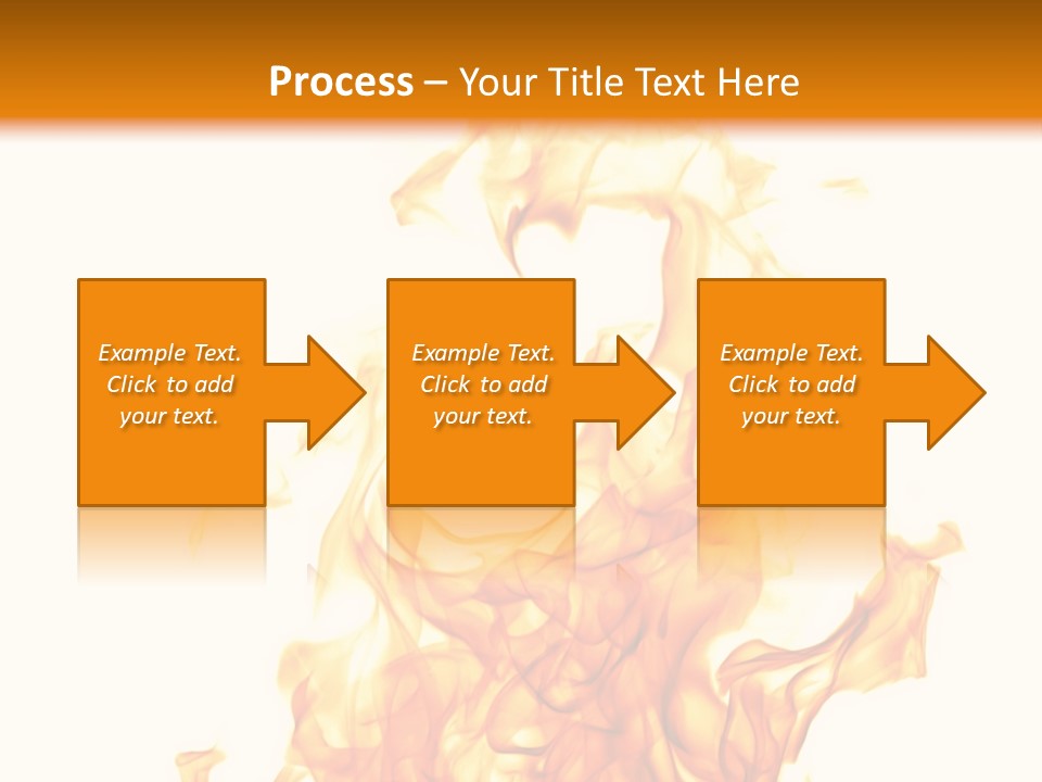 A Fire Is Shown With A White Background PowerPoint Template