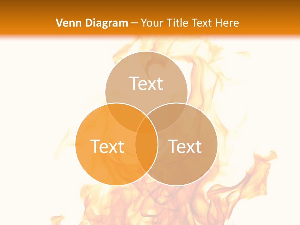 A Fire Is Shown With A White Background PowerPoint Template