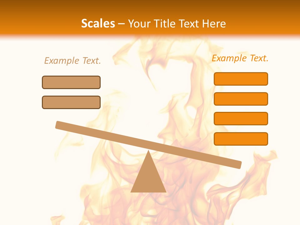 A Fire Is Shown With A White Background PowerPoint Template