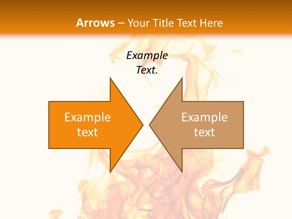 A Fire Is Shown With A White Background PowerPoint Template