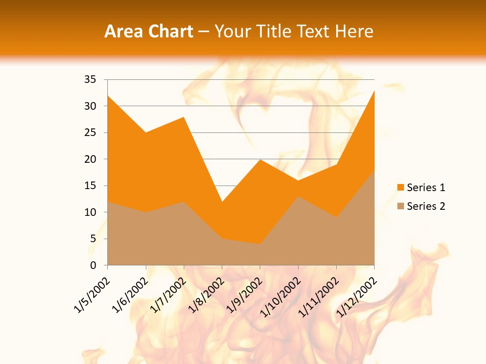 A Fire Is Shown With A White Background PowerPoint Template