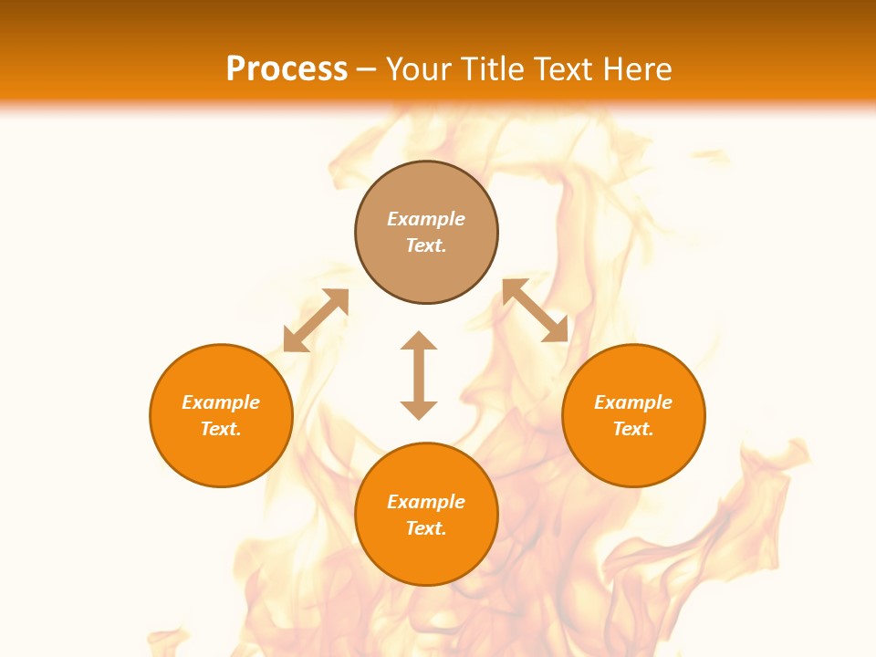 A Fire Is Shown With A White Background PowerPoint Template