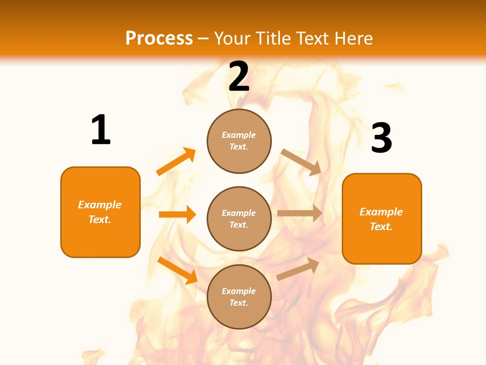 A Fire Is Shown With A White Background PowerPoint Template