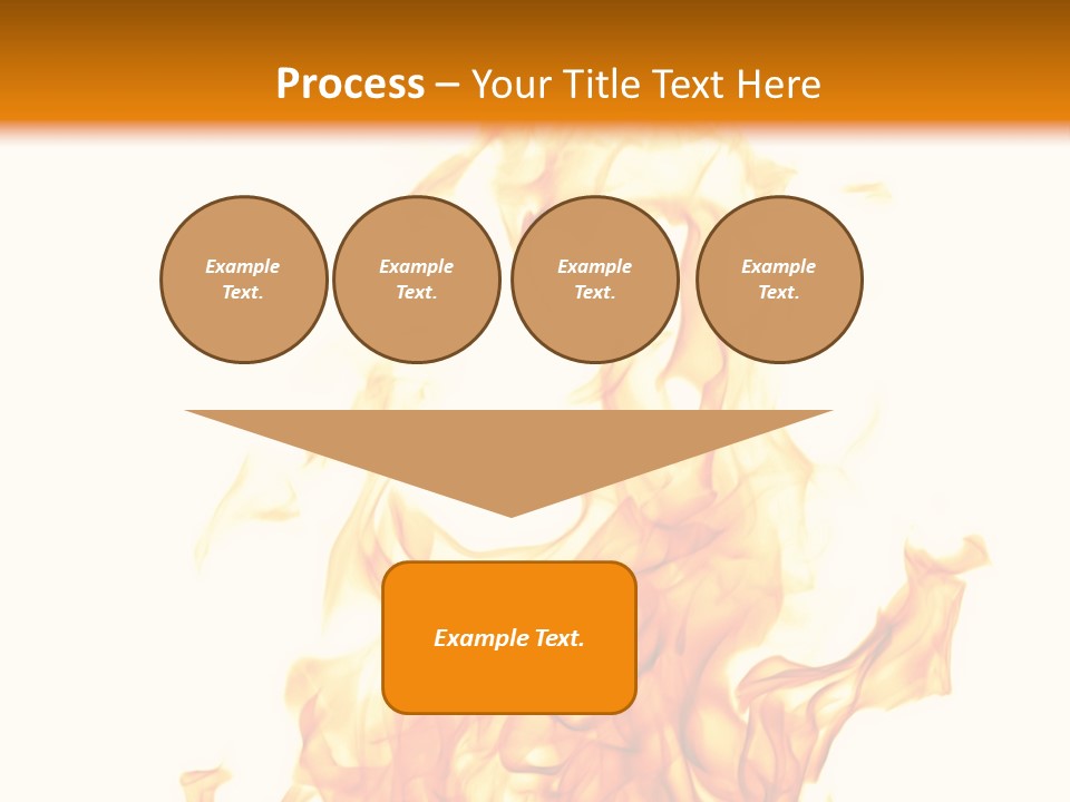 A Fire Is Shown With A White Background PowerPoint Template